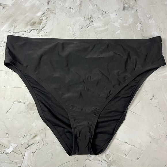 Wild Fable High Waist Cheeky Bikini Bottom Size 1X Black TARGET NWOT - Picture 1 of 6